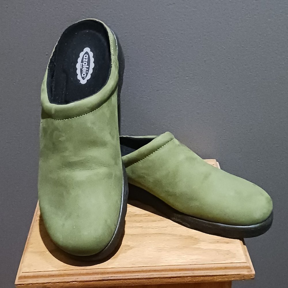 Azaleia Shoes Womens Green  Mule Clog Slip On Casual Comfort